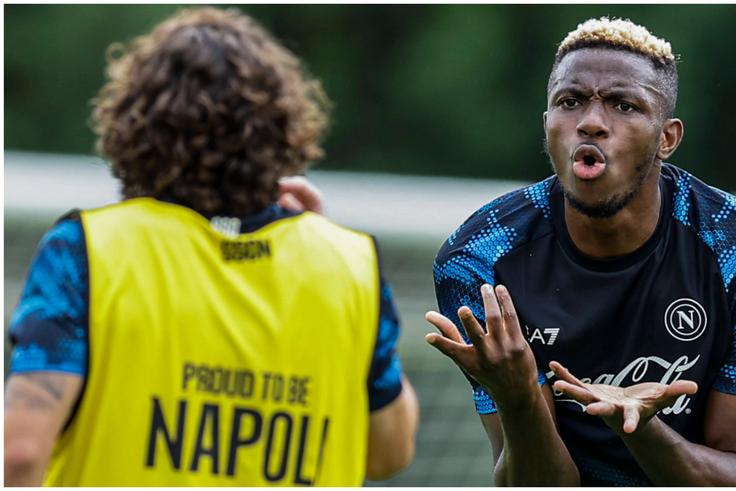Victor Osimhen is back in training with Napoli amid speculations around his future at the club.
