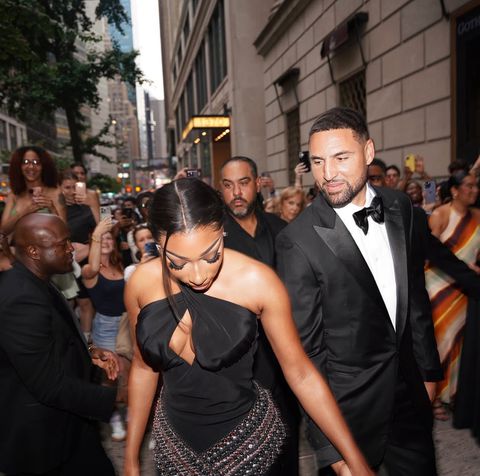 Megan Thee Stallion and Klay Thompson attend the inaugural Pete & Thomas Foundation Gala at Gotham Hall in New York