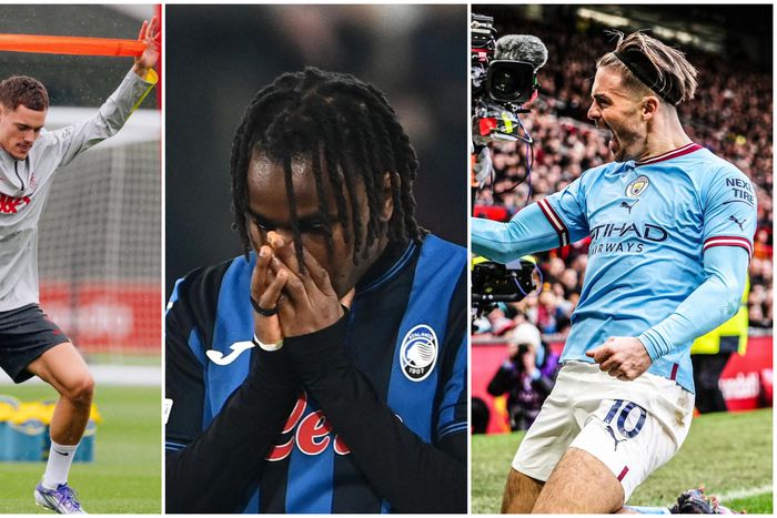 Florian Wirtz (left), Ademola Lookman (middle) and Jack Grealish (right).