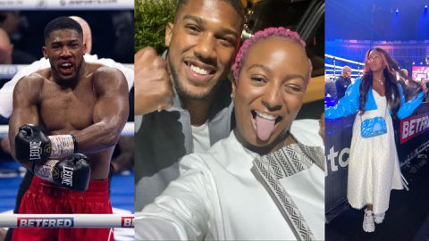 Anthony Joshua and Cuppy: Billionaire's daughter watches Nigerian-born boxer knockout Robert Helenius