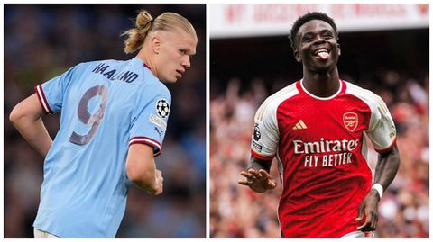 Arsenal's Bukayo Saka and Man City's Erling Haaland battle for PFA Awards