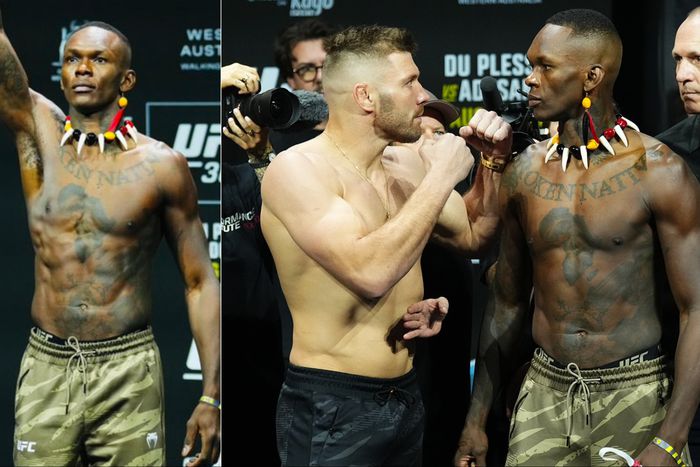 Nigerian MMA star Israel Adesanya targets head to win against South Africa's Dricus du Plessis at UFC 305 main event.