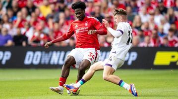 Aina injured, Awoniyi subbed on as Nottingham Forest open Premier League season with draw