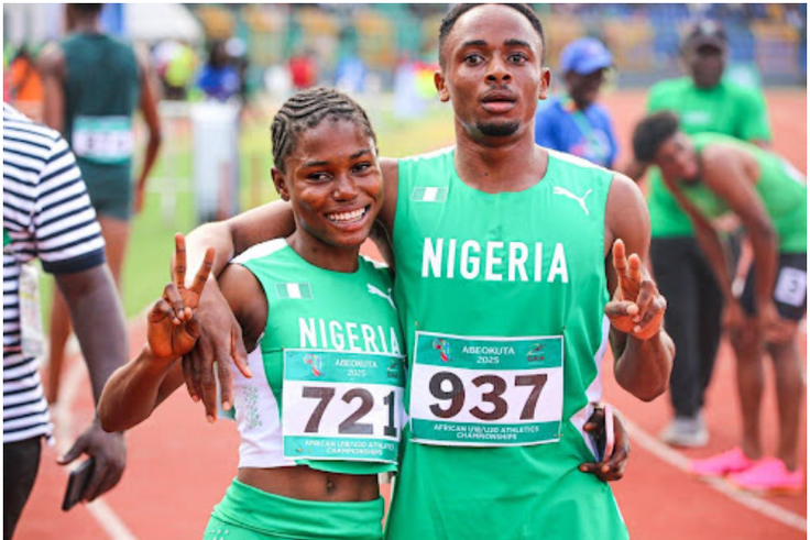 L-R: Toheebat Jimoh and Eziekiel Eno Asoquo, Team MTN Athletes |Pulsesports.ng