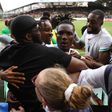 Super Eagles players celebrate goal against Jamaica in the Unity Cup || Image credit: Imago