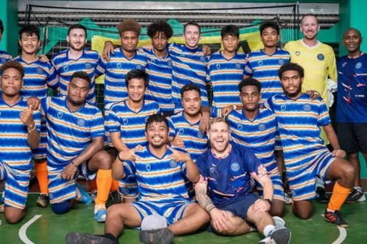History made as first nation without a football team plays first match
