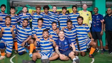 History made as first nation without a football team plays first match