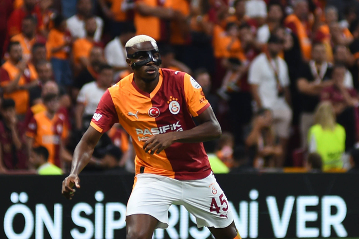 Victor Osimhen of Galatasaray during the Turkish Trendyol Super League match between Galatasaray and Fatih Karagümrük at Rams Park Stadium on August 15, 2025 in Istanbul, Turkey. (Photo by Seskimphoto )