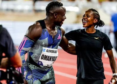 Ferdinand Omanyala dares Faith Kipyegon to a 400m race, confident of beating her