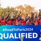 Kenya Sevens players celebrate 2024 Paris Olympics qualification.