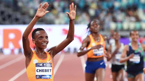 Beatrice Chebet already going for Gudaf Tsegay's 5000m record set at Prefontaine Classic