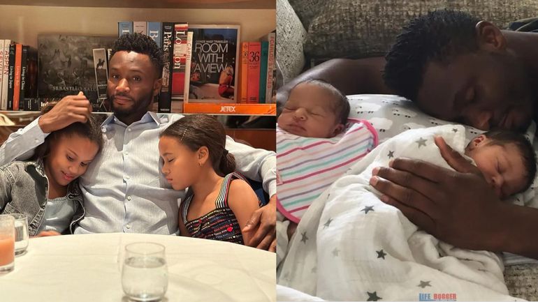 Along with a photo with his twin daughters Ava and Mia, Mikel Obi added a message that said, "Girl Dad." Instagram/Mikel Obi