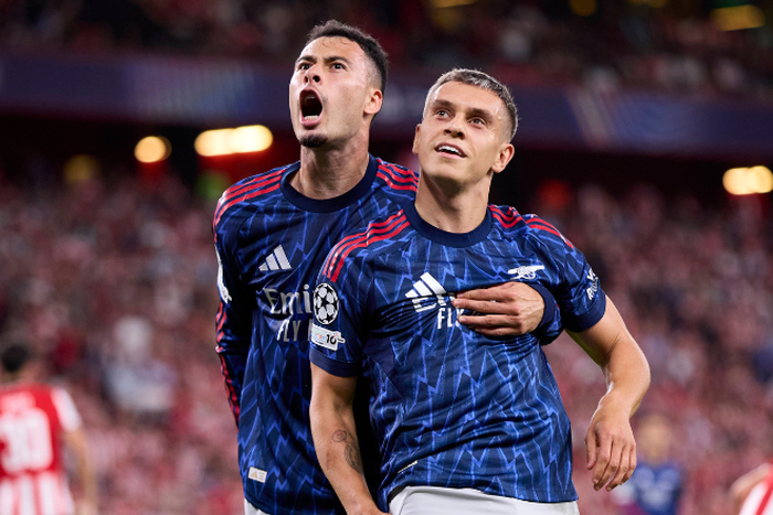 Gabriel Martinelli and Leandro Trossard led Arsenal to victory against Athletic Club |\ Image credit: Imago