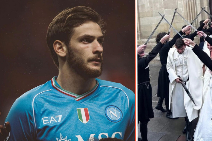 Kvicha Kvaratskhelia and Nitza Tavadze wedding