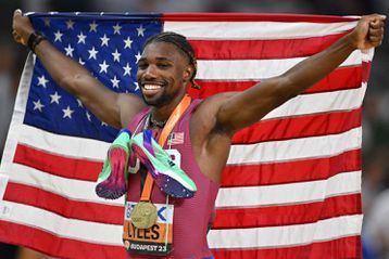 Man of the moment Noah Lyles compares running style to Usain Bolt's