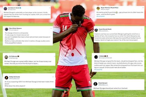 Michael Olunga: Harambee Stars captain’s performance divides opinion among Kenyans