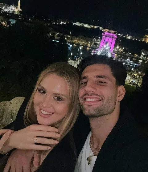 Dominik Szoboszlai and his girlfriend Borka Buzsik