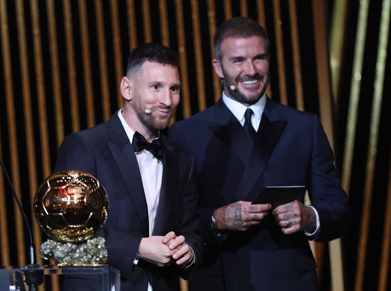 Lionel Messi and David Beckham