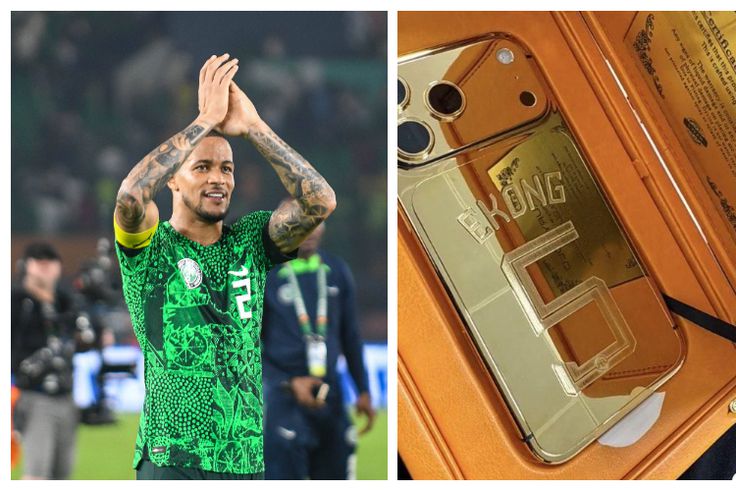 Troost Ekong new 24-karat gold-plated iPhone