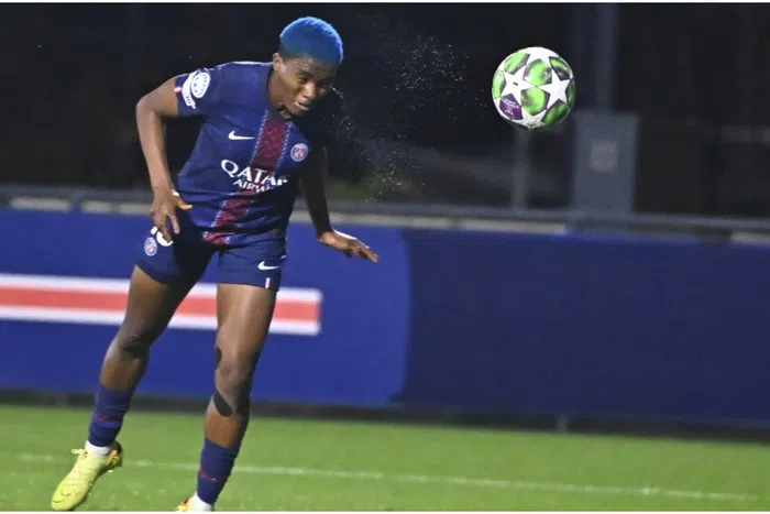 Nigeria's Rasheedat Ajibade scores for PSG. (Photo Credit:  PSGfem/X)