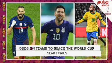 Bet9ja odds on teams to reach the World Cup semi finals