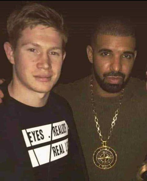 Kevin de Bruyne linking up with Drake || Image credit: Playlist Central (X)