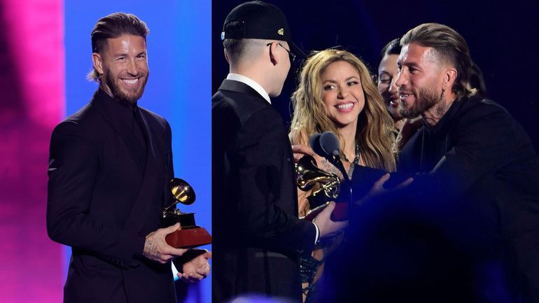 Sevilla star Sergio Ramos revives battle with Pique at the Latin Grammy Awards with Shakira.