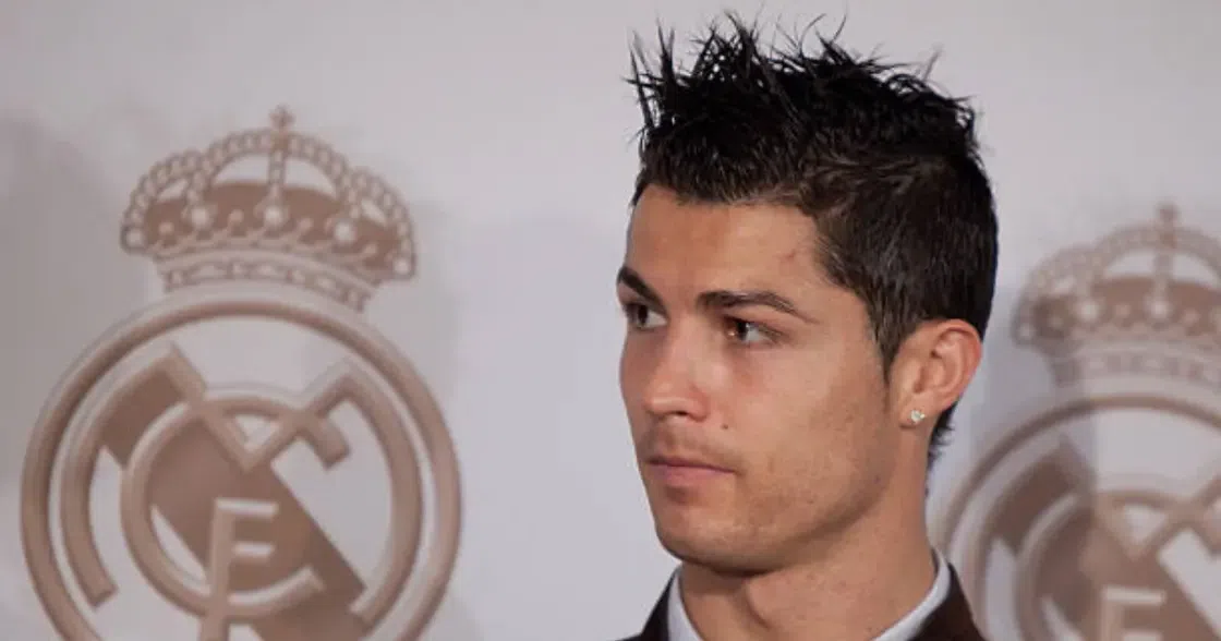 Cristiano Ronaldo. Press Conference for Portugal. Emirates Stadium, London.  UK Stock Photo - Alamy