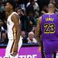 After a win against the Spurs, LeBron James goes crazy as the Lakers beat the Pelicans.