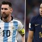 Lionel Messi and Kylian Mbappe will go head to head in the World Cup final between Argentina and France