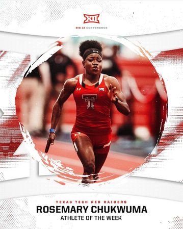 Rosemary Chukwuma named BIG 12 Female Athlete Of The Week