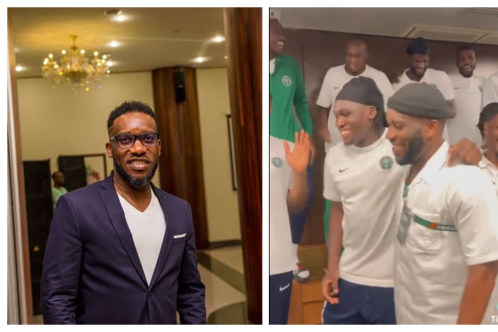 Okocha joins players in dance routine