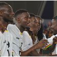 Ghana players celebrate with Mo Kudus before throwing away the match against Egypt.