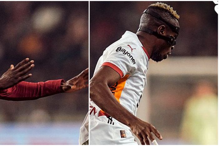 Victor Osimhen during the game against Hatayspor.