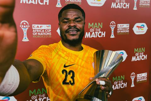 Stanley Nwabali was named Man of the Match against Egypt. (Photo Credit: CAF/X)