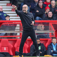Pep Guardiola in the draw against Nottingham Forest