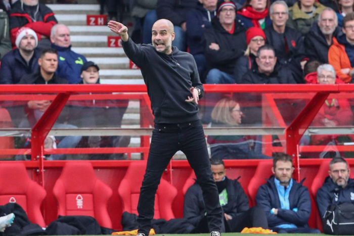 Pep Guardiola in the draw against Nottingham Forest