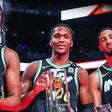 The trio of Myles Turner, Tyrese Haliburton, and Bennedict Mathurin dominate the All-Star Skills Challenge.