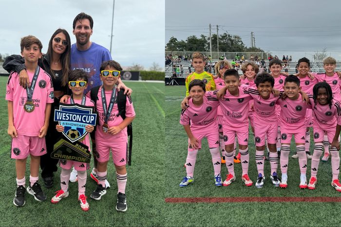 Lionel Messi and Antonela Roccuzzo both attended as Ciro Messi scored to lead Inter Miami Academy to win Weston Cup.