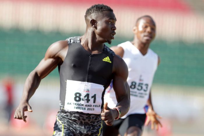 Sprinter Tyson Juma in action