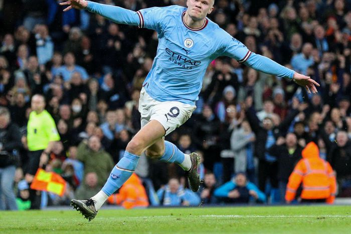 Haaland celebrates his goal