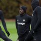Chelsea's N'Golo Kante training after recovering from an injury.
