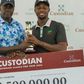 GMD of Custodian, Wole Oshin, with Vincent Torgah last year's winner