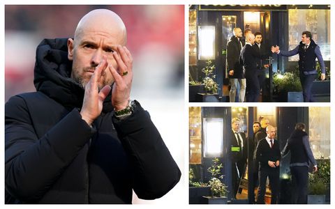 Manchester United boss Erik Ten Hag celebrates FA Cup win with agent and staff in Italian restaurant