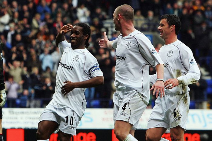 Jay Jay Okocha, Kevin Nolan and Gary Speed against Fulham | TheSetPieces on X