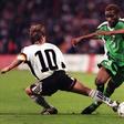 Super Eagles legend Jay Jay Okocha receives World Cup Man of the Match award after 28 years