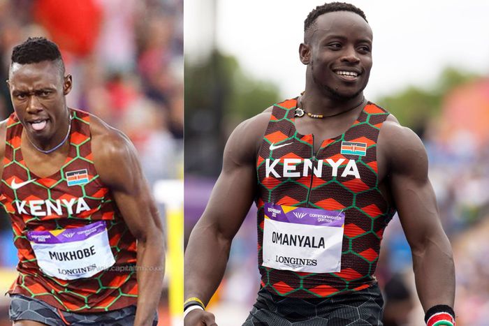 Wiseman Were (L) and Ferdinand Omanyala (R)