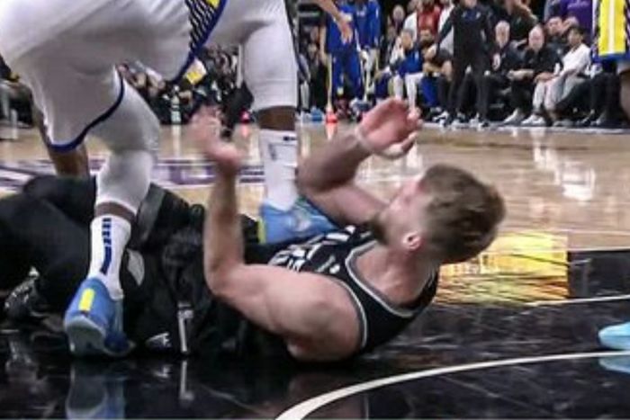 Fighting for a rebound, Domantas Sabonis and Draymond Green were involved in an altercation