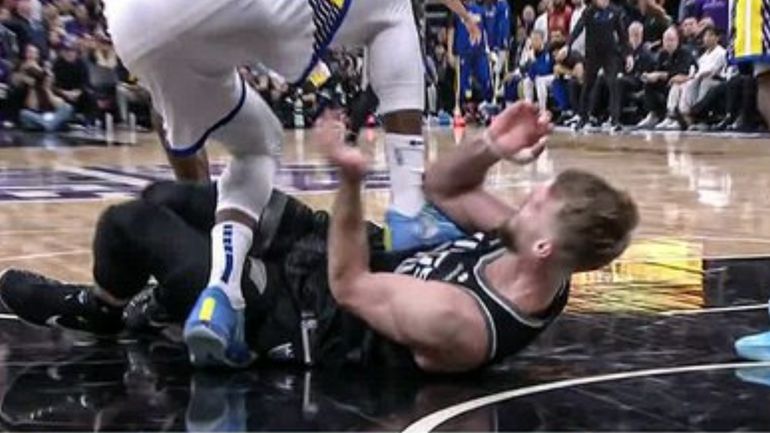 Fighting for a rebound, Domantas Sabonis and Draymond Green were involved in an altercation