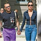 Dani Alves and his wife Joana Sanz were spotted walking hand in hand in the streets of Spain